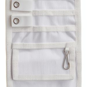 Prestige White Belt Loop Organizer 730-WHT Velcro Pockets and Key Clip-0