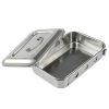 Pinvi Stainless Steel Dental Instrument Organizer Box Compact Silver-5