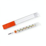 Thermometer Protective Cylinder 2Pcs Plastic Storage Tubes for Nursery and Adult Thermometers Portable Protective Case for Home Hospital Clinic Use-0