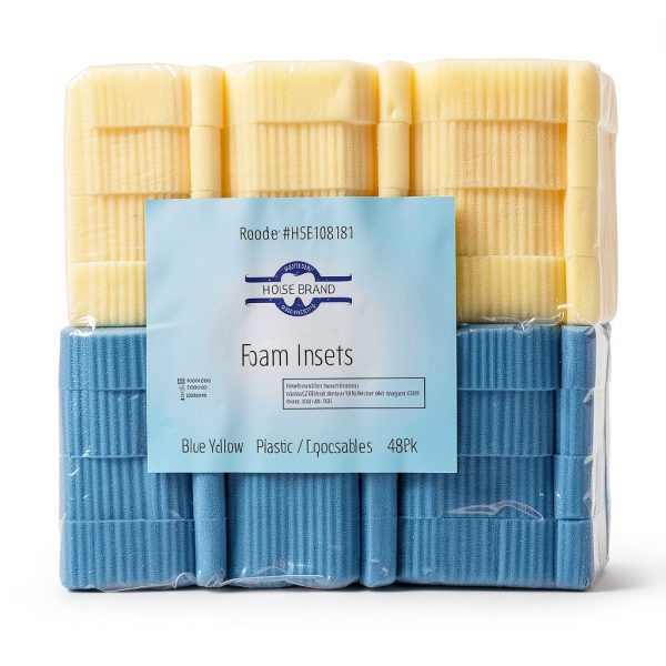 HSB Endodontic Foam Inserts Blue Yellow 48 Pack Dental-2